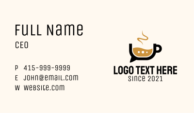 Coffee Chat Bubble  Business Card