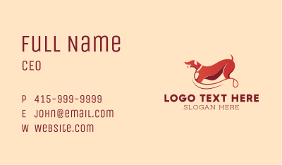 Pet Dog Leash  Business Card Image Preview