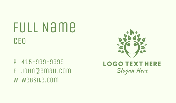 Human Leaf Organization  Business Card Design Image Preview