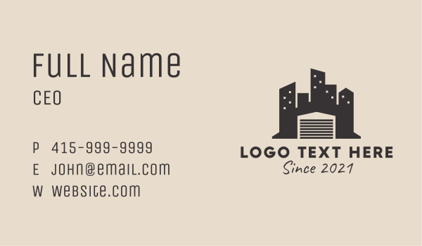 Urban Warehouse Building  Business Card Design Image Preview