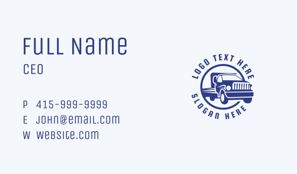 Cargo Freight Truck Business Card Design Image Preview