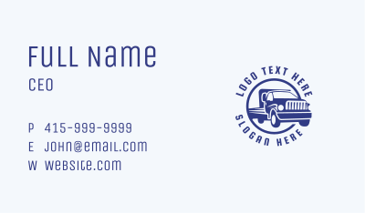 Cargo Freight Truck Business Card Image Preview