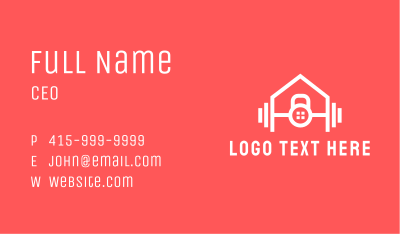 Home Fitness Gym Business Card