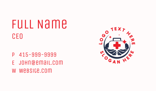Medical First Aid Hand Business Card Design Image Preview