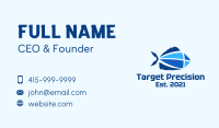 Geometric Blue Fish Business Card Image Preview
