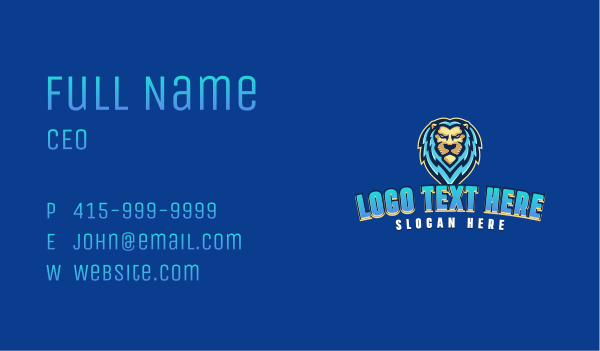 Lion Esports Gaming Business Card Design Image Preview
