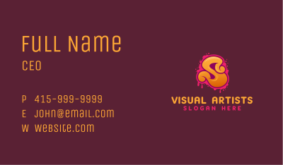 Street Art Painting Letter S Business Card Image Preview