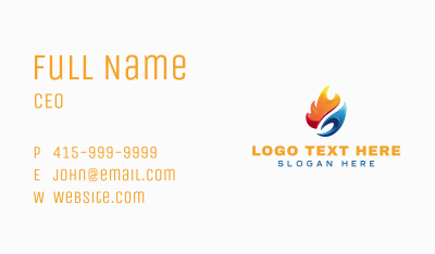 Fire Ice Blaze Business Card Image Preview