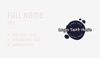 Graffiti Ink Splatter Wordmark Business Card Image Preview