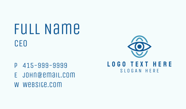 Optical Eye Letter O Business Card Design Image Preview