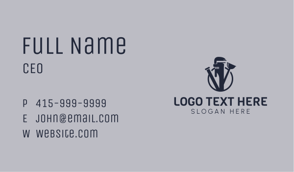 Plumbing Handyman Tool Business Card Design Image Preview