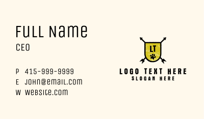Grunge Adventure Crest Letter Business Card Image Preview
