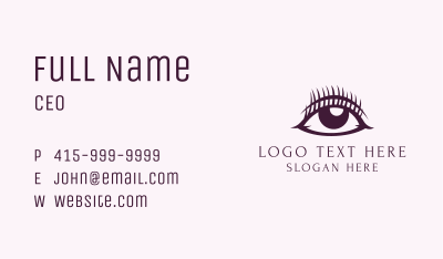 Beautiful Eyelash Extension  Business Card Image Preview