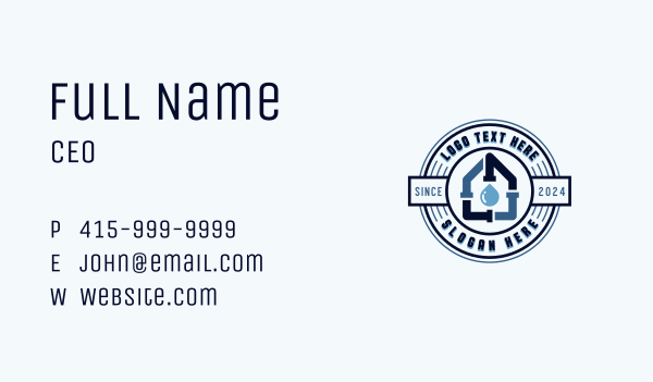 Plumbing Pipe Maintenance Business Card Design Image Preview