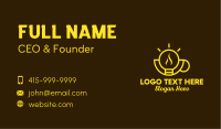 Yellow Bulb Cup Business Card Image Preview