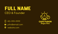 Yellow Bulb Cup Business Card Image Preview