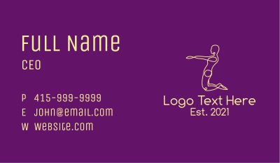 Yoga Pose Outline  Business Card Image Preview