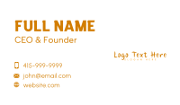 Generic Artist Cursive Business Card Image Preview