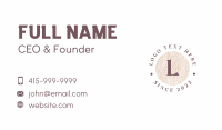 Natural Beauty Boutique Business Card Design