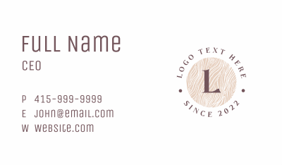 Natural Beauty Boutique Business Card Image Preview