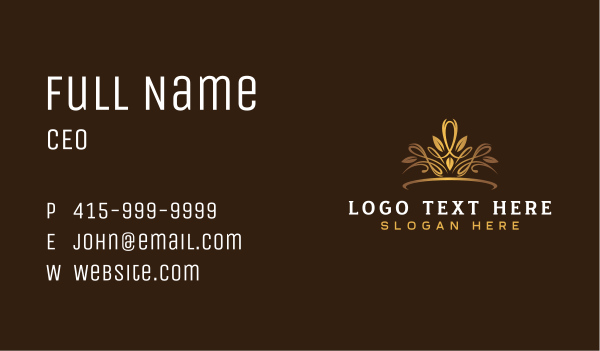Luxury Decorative Crown Business Card Design Image Preview