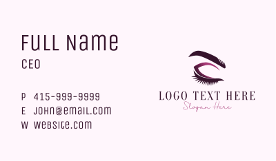 Cosmetic Eyelashes Beauty Business Card Image Preview