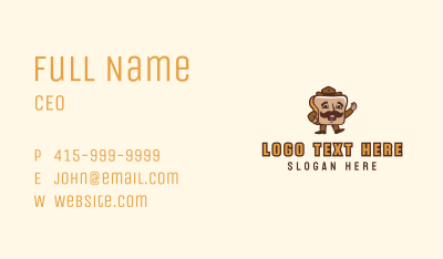 Bread Sheriff Mascot Business Card Image Preview