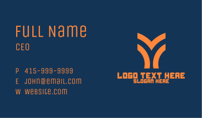 Sporty Letter Y Business Card