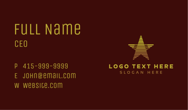 Professional Star Agency Business Card Design Image Preview