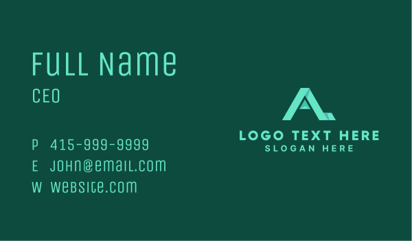 3D Digital Firm Letter A Business Card Design Image Preview