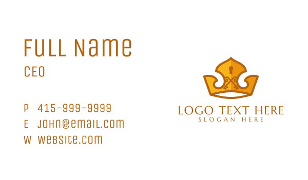 Security Keyhole Crown Business Card Design Image Preview