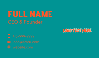Graffiti Statement Wordmark Business Card Image Preview