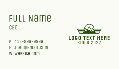 Outdoor Mountain Hiking  Business Card
