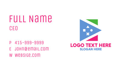 Polygon Game Shape Business Card