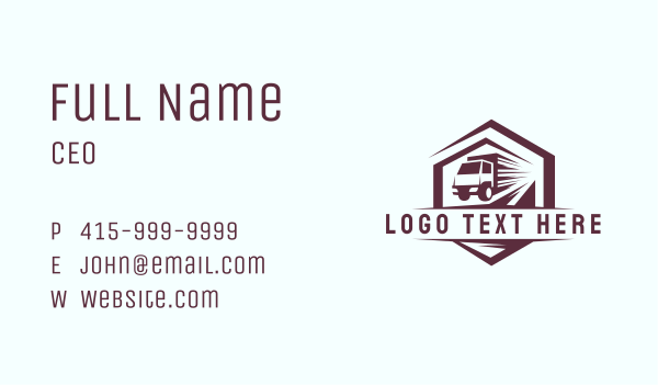 Fast Delivery Truck Business Card Design Image Preview