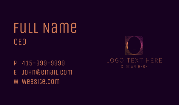 Square Stripes Letter Business Card Design Image Preview