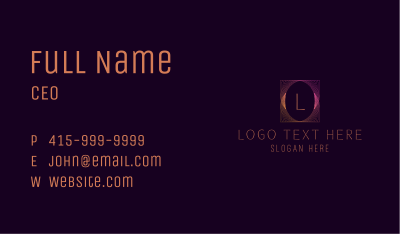 Square Stripes Letter Business Card Image Preview