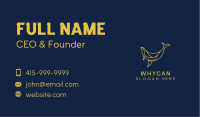 Golden Swimming Whale Business Card Image Preview