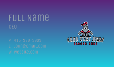 Armored Knight Warrior Business Card Image Preview