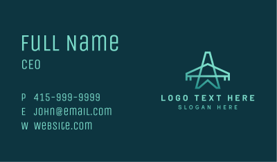 Airplane Letter A Business Card Image Preview