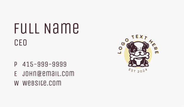 Dog Pet Veterinary Business Card Design Image Preview