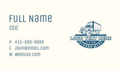 Logistics Shipping Truck Business Card Image Preview