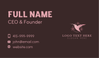 Pink Flower Hummingbird Business Card Image Preview