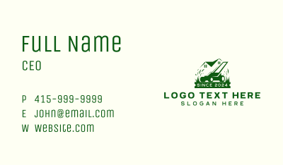 Landscaping Grass Cutter Business Card Image Preview