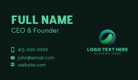 Green Modern Circle Business Card Image Preview