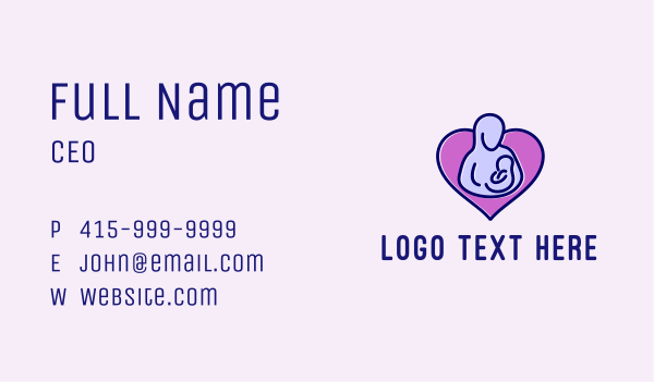 Parenting Heart Charity  Business Card Design Image Preview