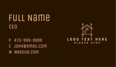 Arrow House Cabin Business Card Image Preview