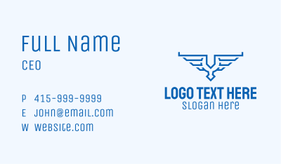 Aviation Wings Crest Business Card
