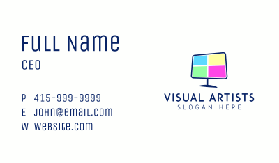 Screen Monitor Display Business Card Image Preview