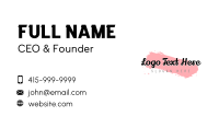 Cosmetics Smudge Wordmark Business Card Image Preview